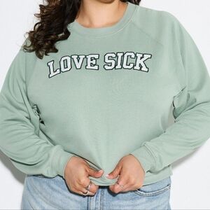 NWT. Lovesick From Torrid French Terry Crew Sweatshirt Sz.1X (14/16)